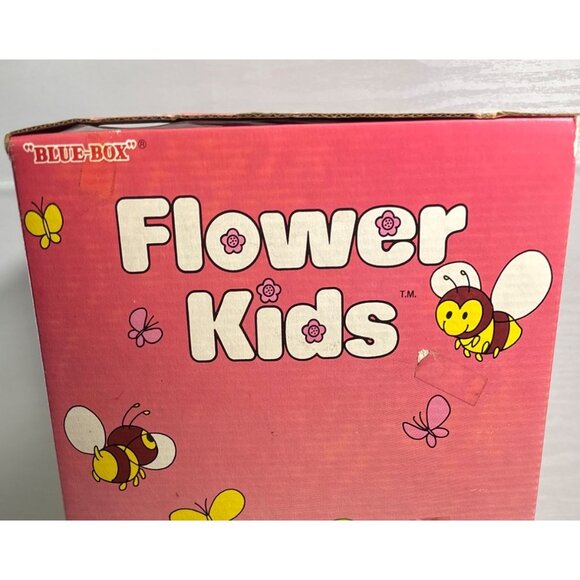 Flower Kids Doll By Blue Box Blond Hair White Blue Dress Freckles Brn Eyes 1983 - Picture 8 of 11